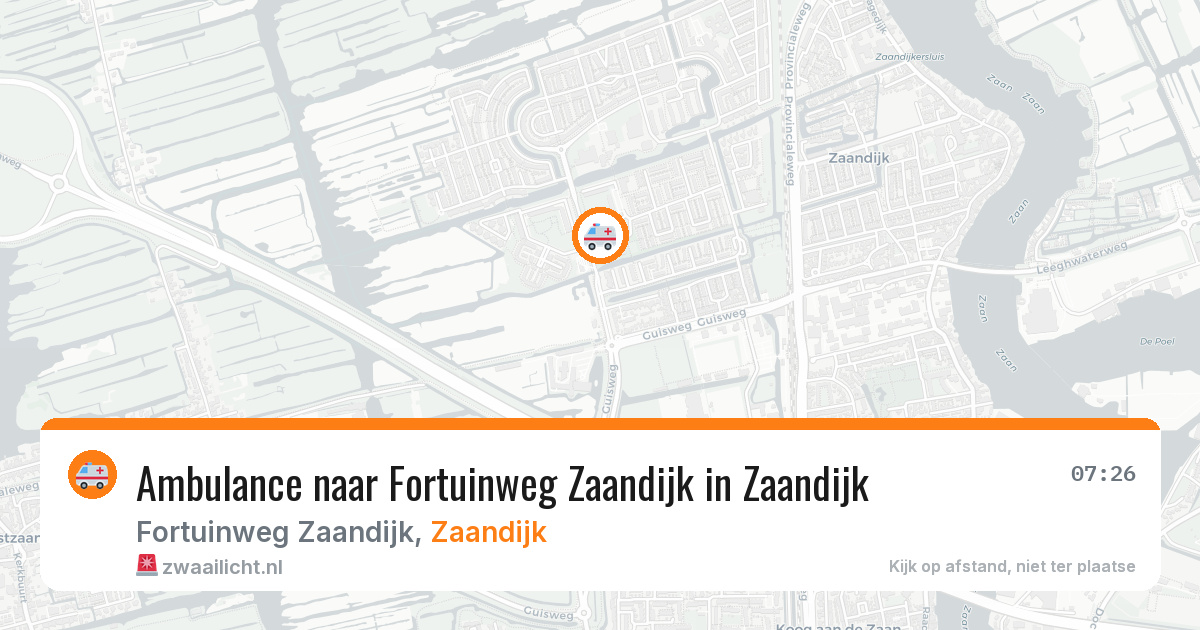 Ambulance naar Fortuinweg Zaandijk in Zaandijk — 17 jun 2026