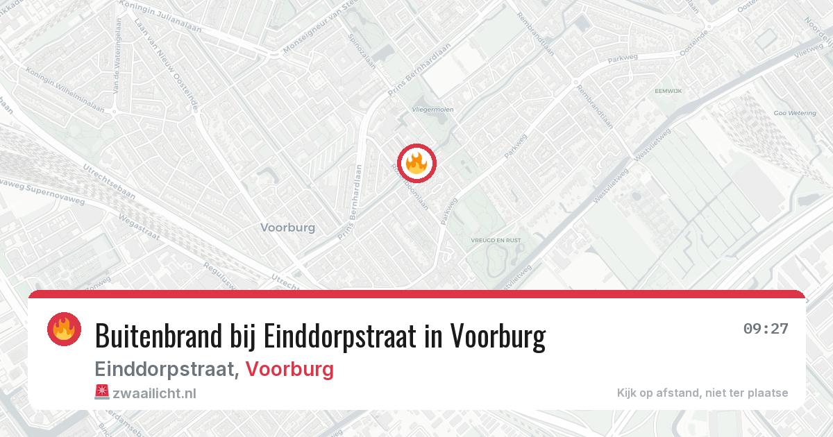 Buitenbrand bij Einddorpstraat in Voorburg — 18 jun 2026