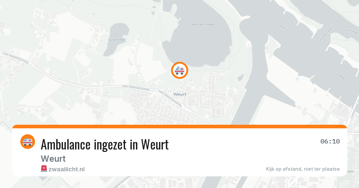 Ambulance ingezet in Weurt — 30 mei 2026