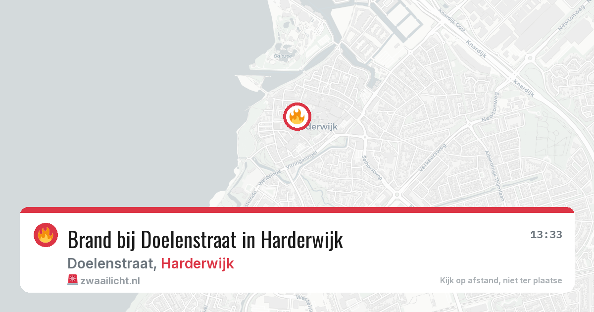 Brand bij Doelenstraat in Harderwijk — 20 jun 2026