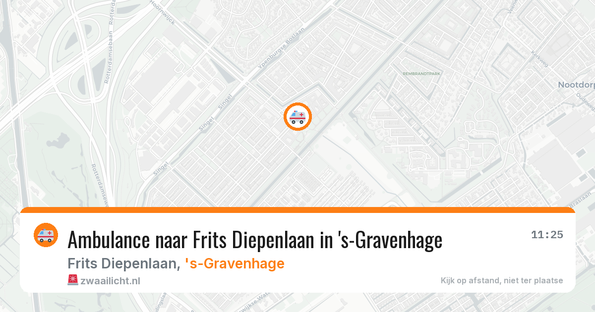 Ambulance naar Frits Diepenlaan in 's-Gravenhage — 5 jun 2026