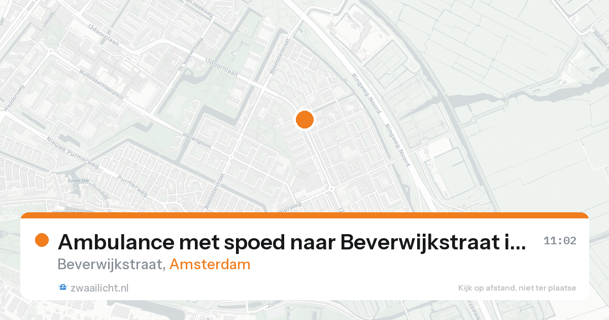Ambulance met spoed naar Beverwijkstraat in Amsterdam — 26 aug 2026