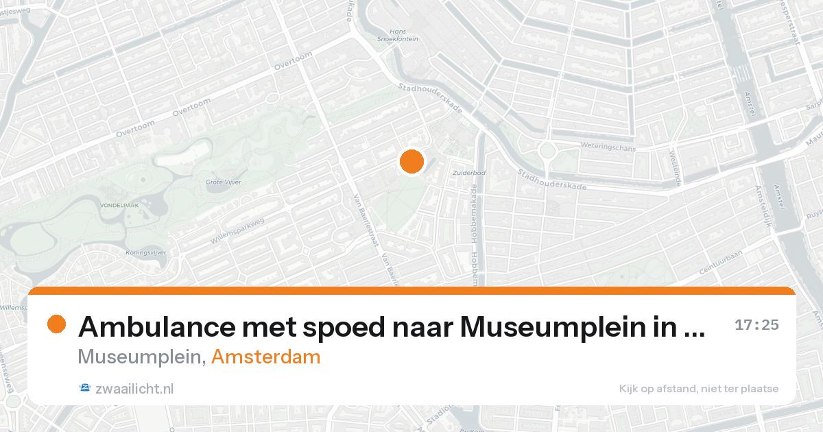 Ambulance met spoed naar Museumplein in Amsterdam — 24 aug 2026