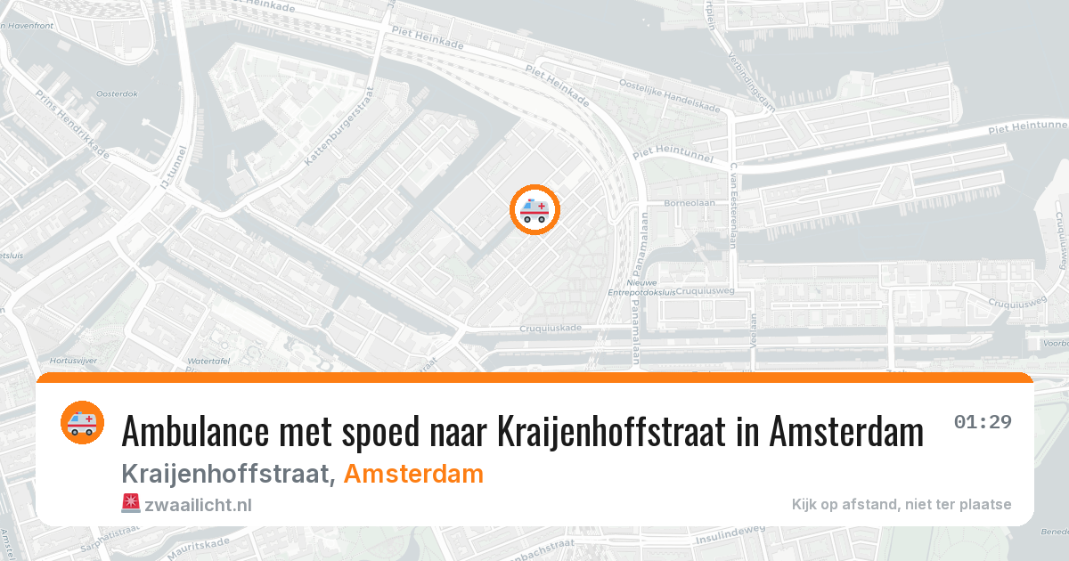 Ambulance met spoed naar Kraijenhoffstraat in Amsterdam — 11 aug 2026