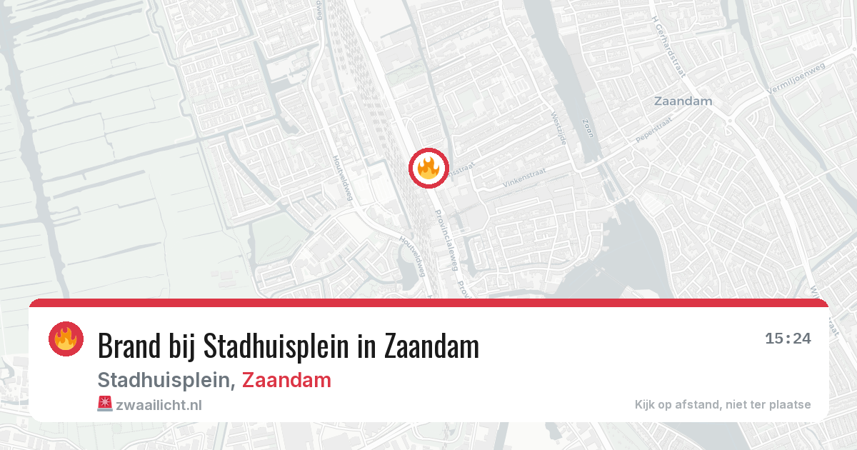 Brand bij Stadhuisplein in Zaandam — 21 jun 2026
