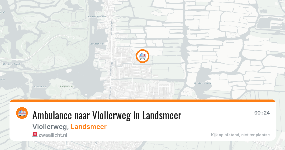 Ambulance naar Violierweg in Landsmeer — 9 jul 2026