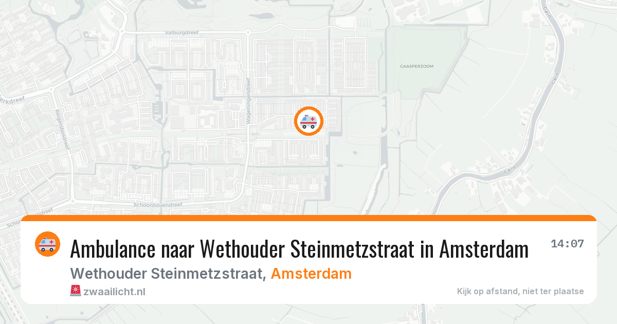 Ambulance naar Wethouder Steinmetzstraat in Amsterdam — 27 jul 2026