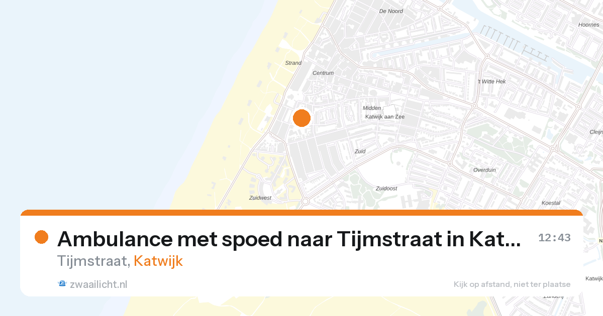 Ambulance met spoed naar Tijmstraat in Katwijk — 15 apr 2026
