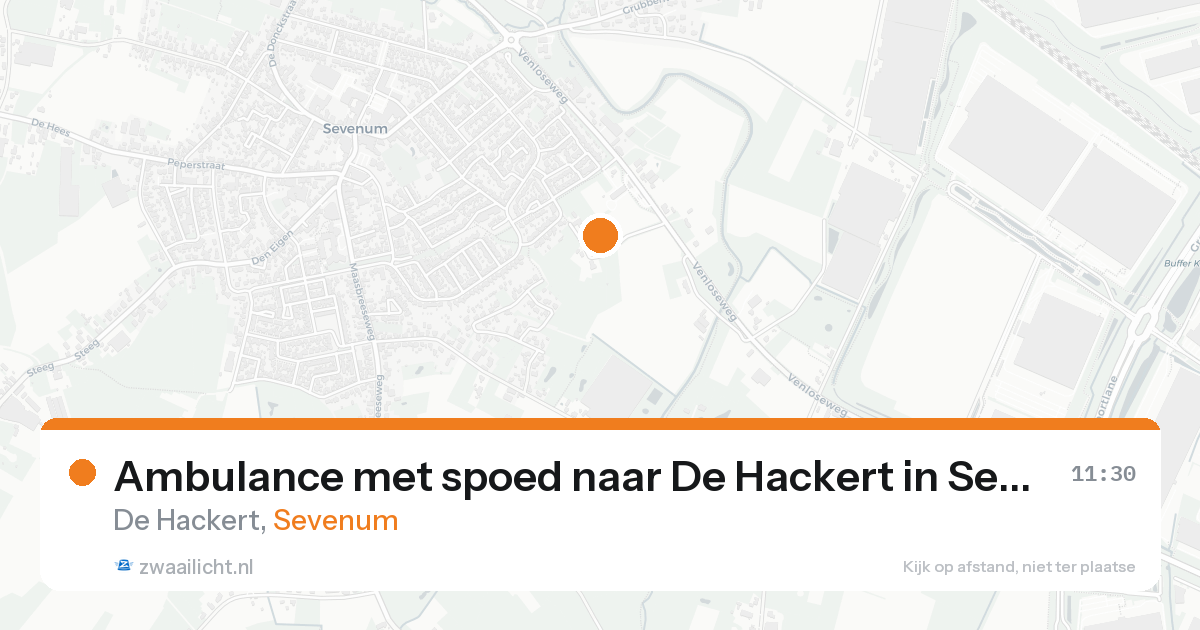 Ambulance met spoed naar De Hackert in Sevenum — 14 aug 2026