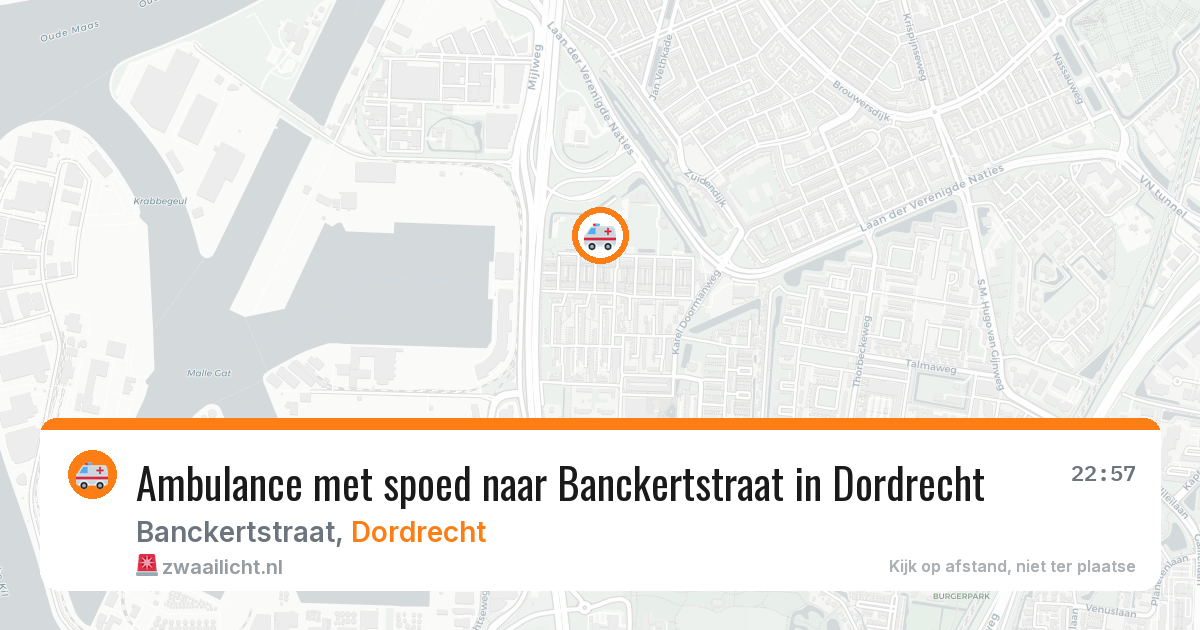 Ambulance met spoed naar Banckertstraat in Dordrecht — 3 jun 2026