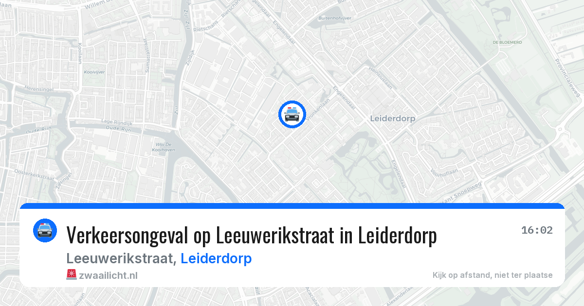 Verkeersongeval op Leeuwerikstraat in Leiderdorp — 23 apr 2026
