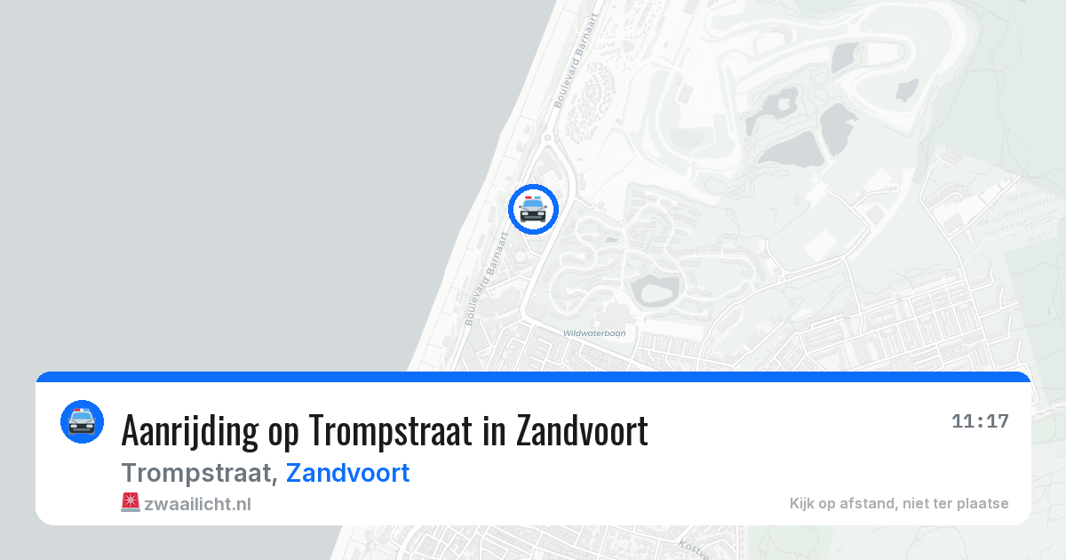 Aanrijding op Trompstraat in Zandvoort — 17 jun 2026