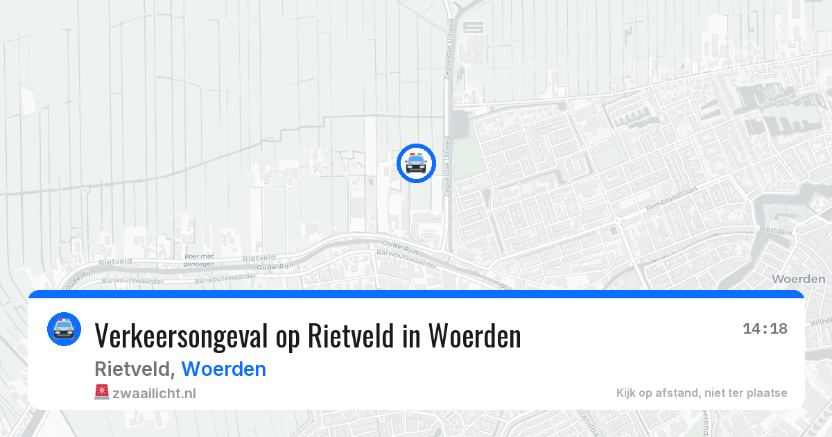 Verkeersongeval op Rietveld in Woerden — 31 mei 2026