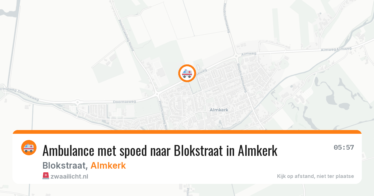 Ambulance met spoed naar Blokstraat in Almkerk — 5 jun 2026