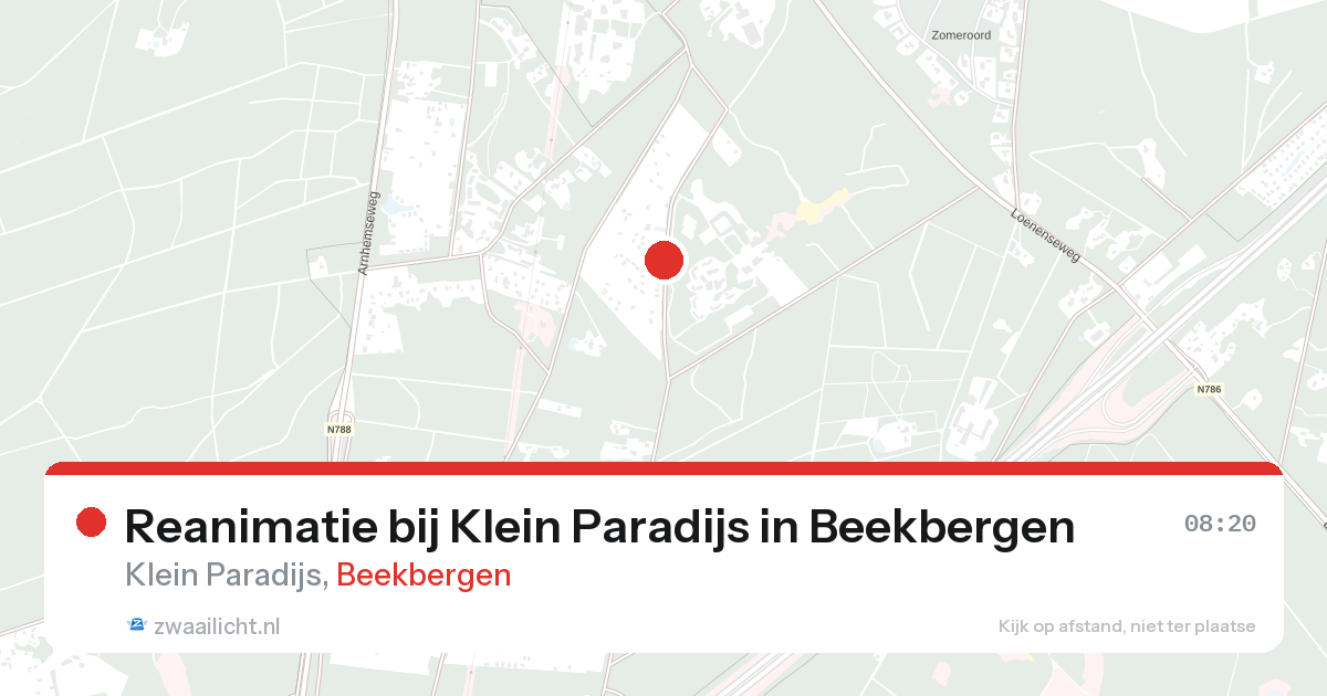 Reanimatie bij Klein Paradijs in Beekbergen — 28 aug 2026