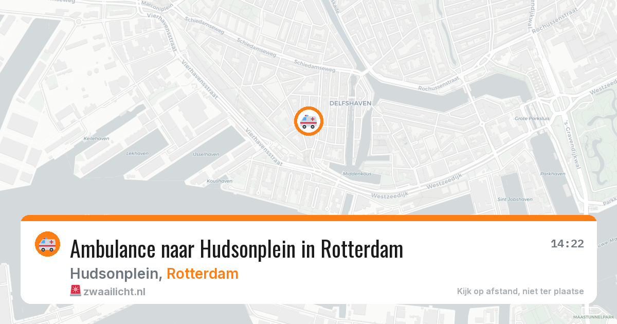Ambulance naar Hudsonplein in Rotterdam — 22 jun 2026