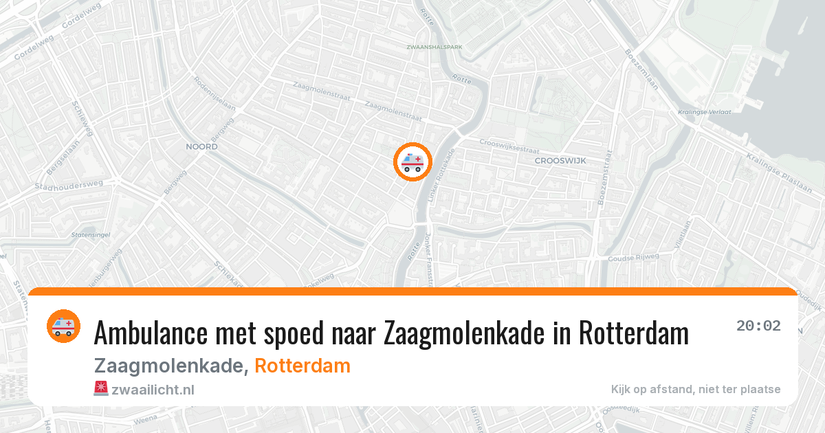 Ambulance met spoed naar Zaagmolenkade in Rotterdam — 20 jul 2026