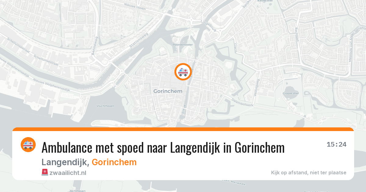 Ambulance met spoed naar Langendijk in Gorinchem — 14 aug 2026