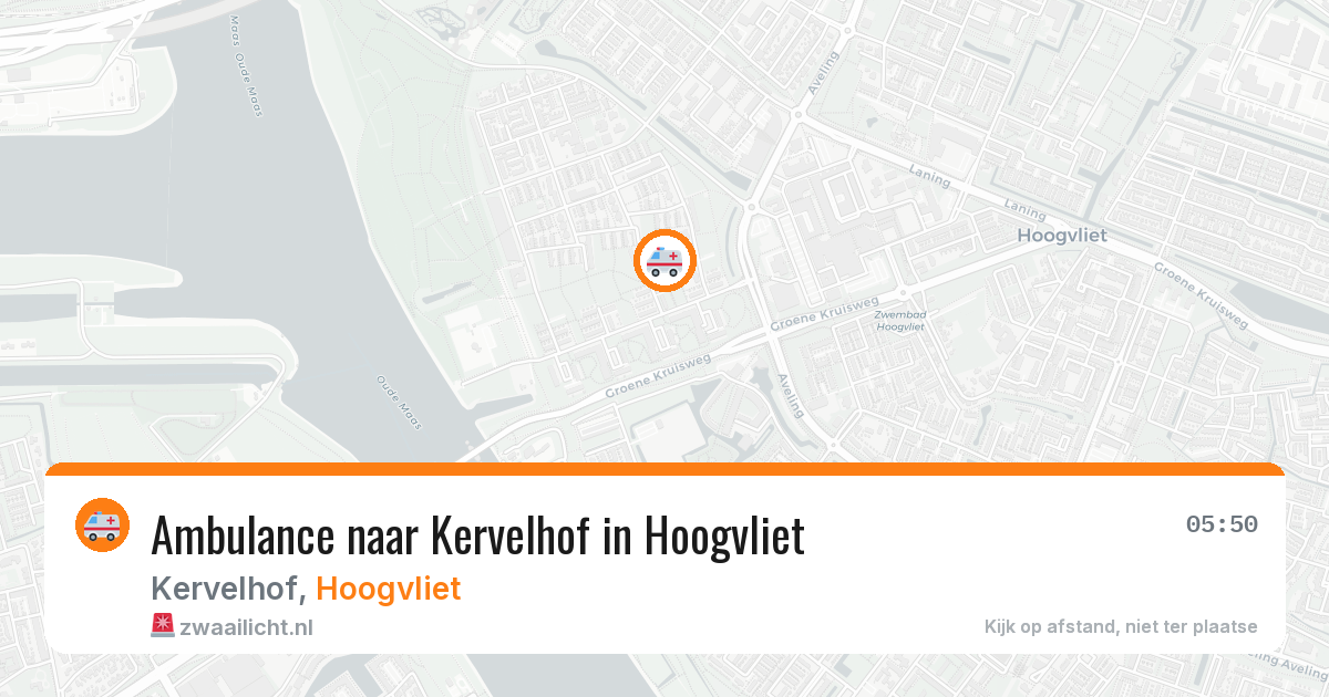 Ambulance naar Kervelhof in Hoogvliet — 9 mei 2026