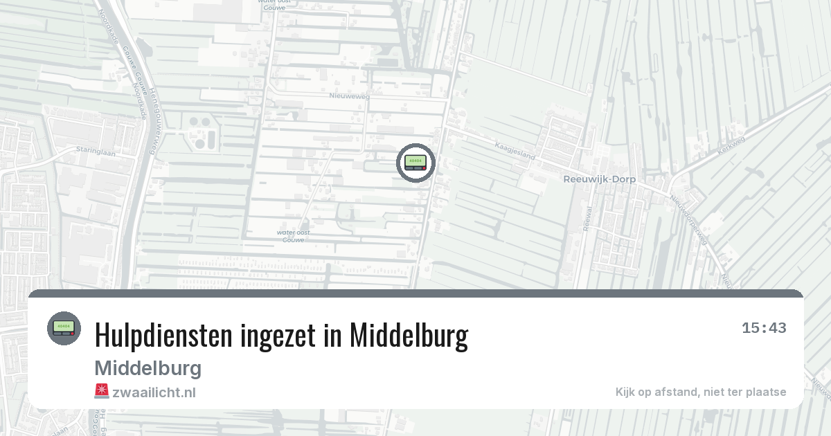 Hulpdiensten ingezet in Middelburg — 8 feb 2026 | 🚨 Zwaailicht.nl