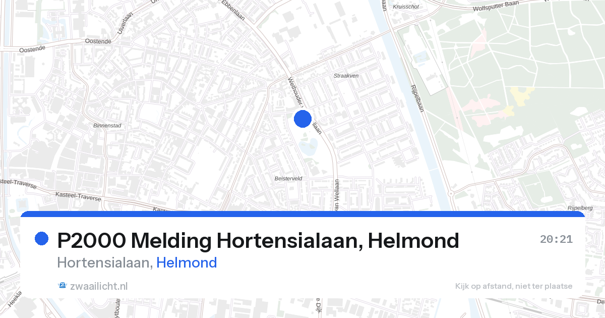 P2000 Melding Hortensialaan, Helmond — 26 aug 2026