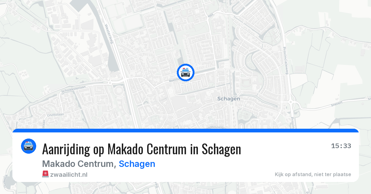 Aanrijding op Makado Centrum in Schagen — 6 aug 2026
