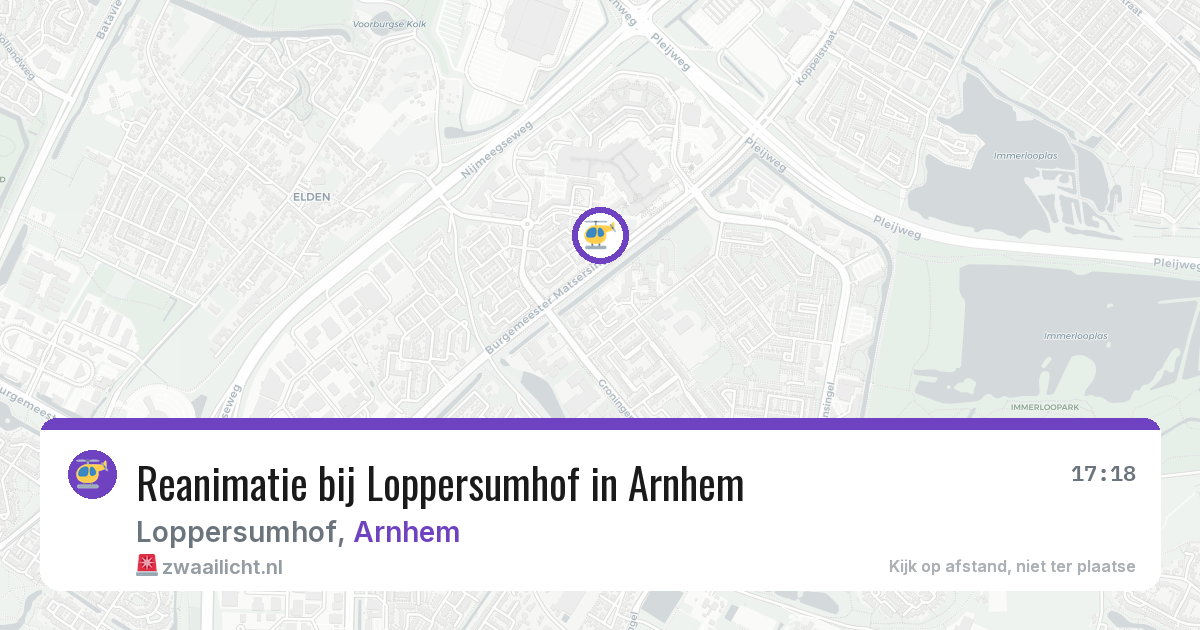Reanimatie bij Loppersumhof in Arnhem — 20 jun 2026