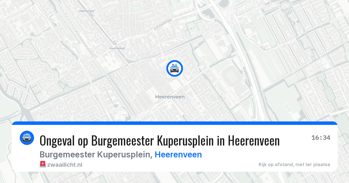 Ongeval op Burgemeester Kuperusplein in Heerenveen — 17 apr 2026