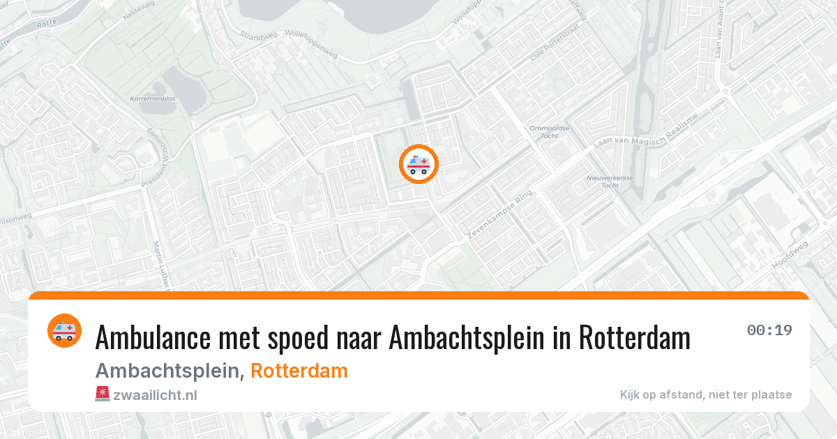 Ambulance met spoed naar Ambachtsplein in Rotterdam — 25 jul 2026