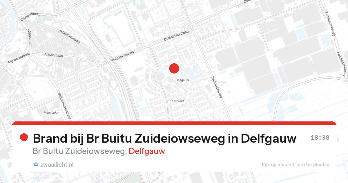 Brand bij Br Buitu Zuideiowseweg in Delfgauw — 18 apr 2026