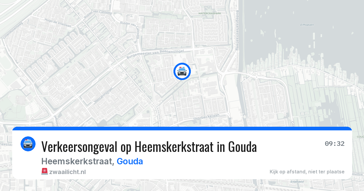 Verkeersongeval op Heemskerkstraat in Gouda — 15 jun 2026