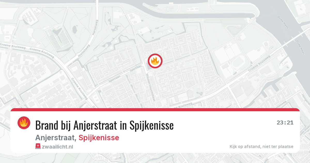 Brand bij Anjerstraat in Spijkenisse — 16 mrt 2026