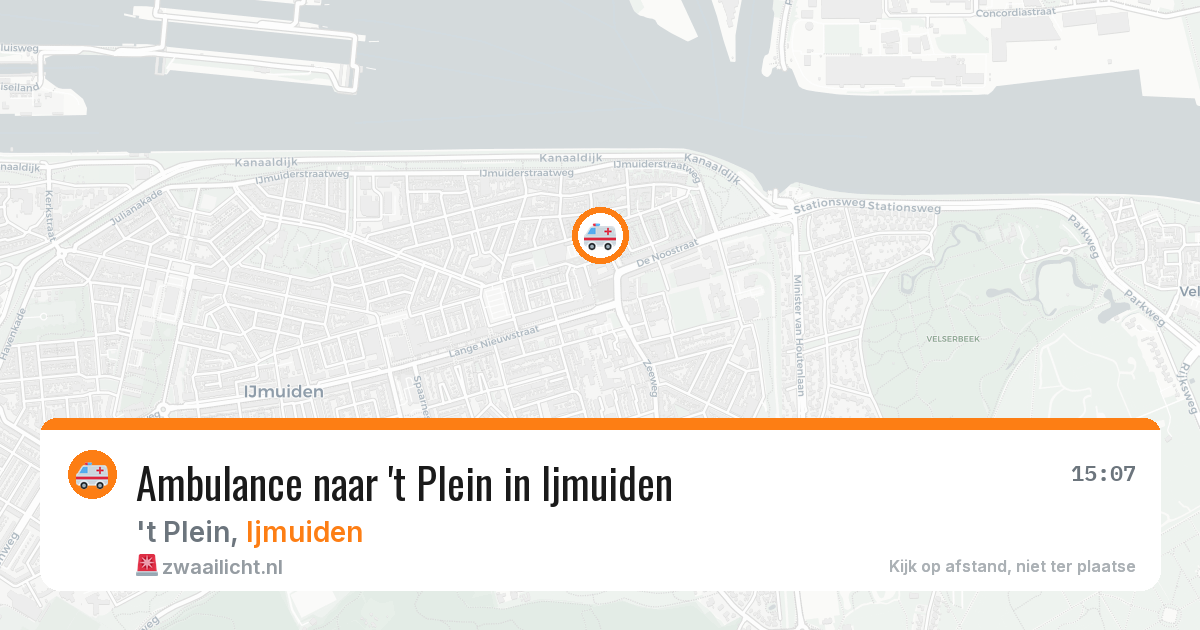 Ambulance naar 't Plein in Ijmuiden — 25 jun 2026