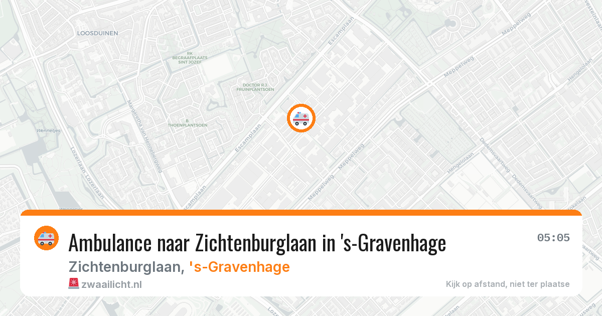 Ambulance naar Zichtenburglaan in 's-Gravenhage — 8 aug 2026