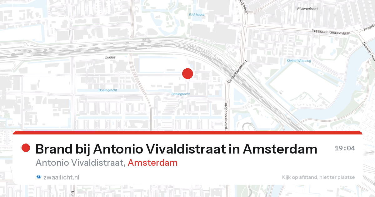 Brand bij Antonio Vivaldistraat in Amsterdam — 21 jun 2026