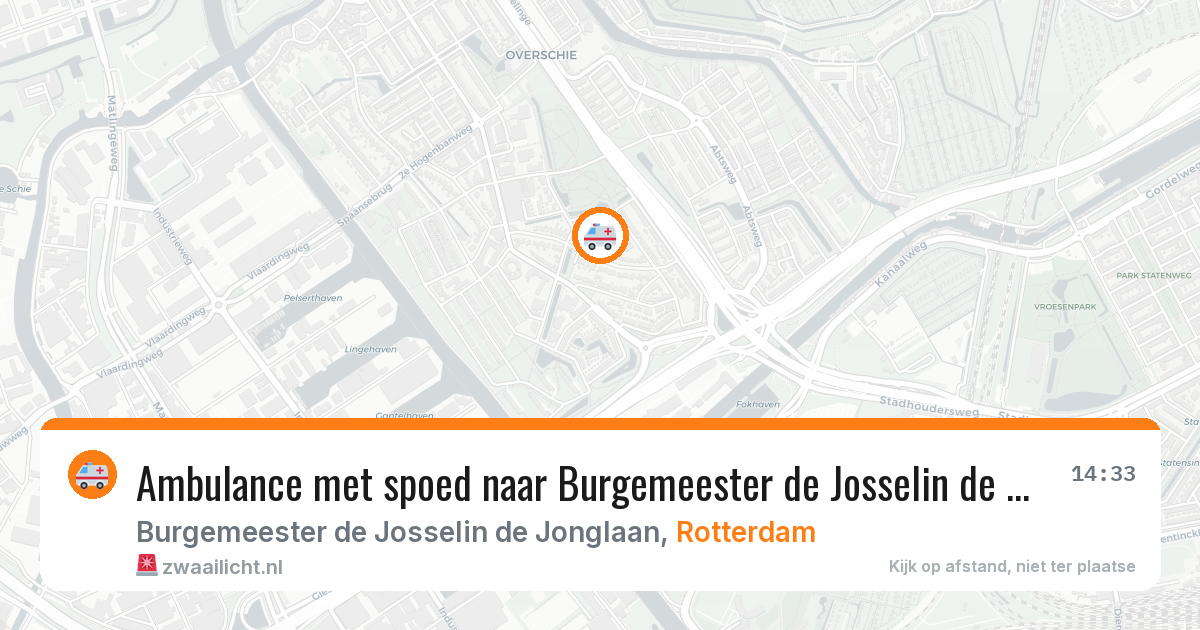 Ambulance met spoed naar Burgemeester de Josselin de Jonglaan in Rotterdam — 5 jun 2026