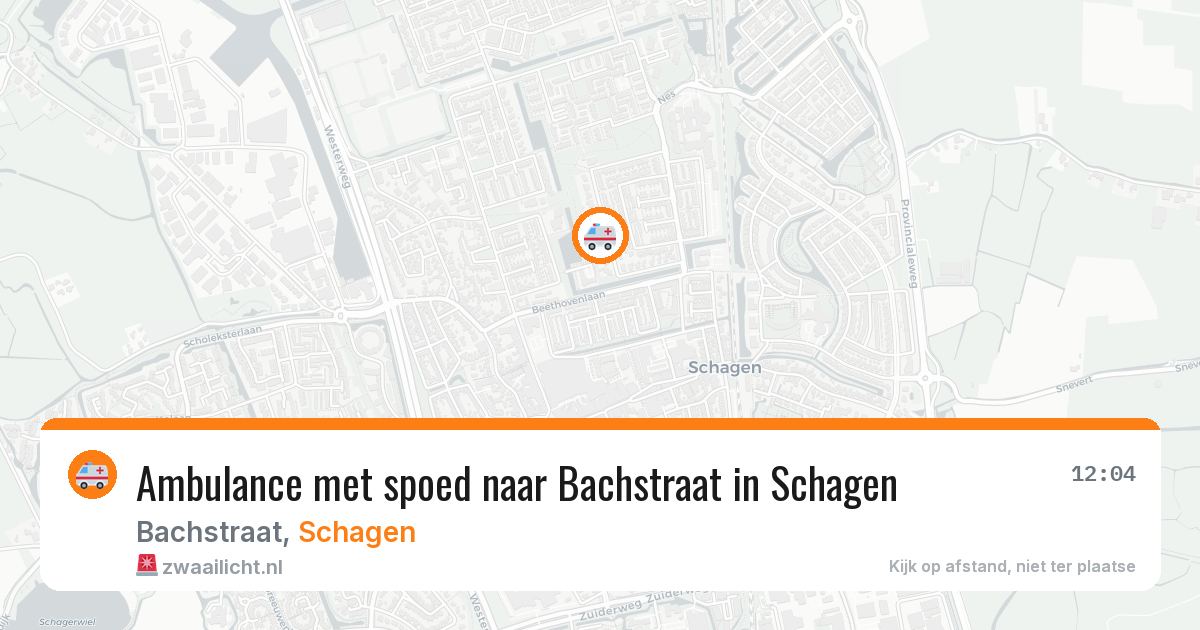 Ambulance met spoed naar Bachstraat in Schagen — 3 apr 2026