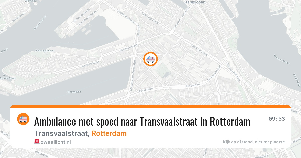 Ambulance met spoed naar Transvaalstraat in Rotterdam — 13 aug 2026