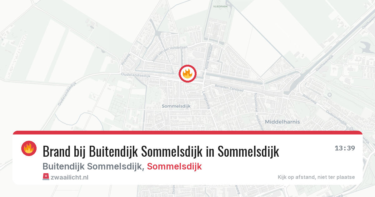 Brand bij Buitendijk Sommelsdijk in Sommelsdijk — 9 aug 2026