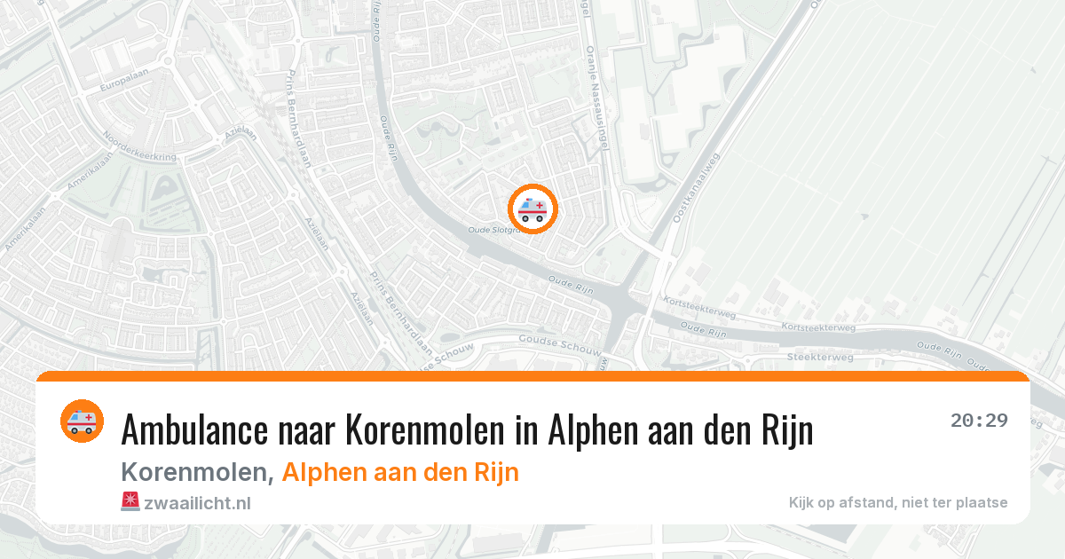 Ambulance naar Korenmolen in Alphen aan den Rijn — 31 jul 2026