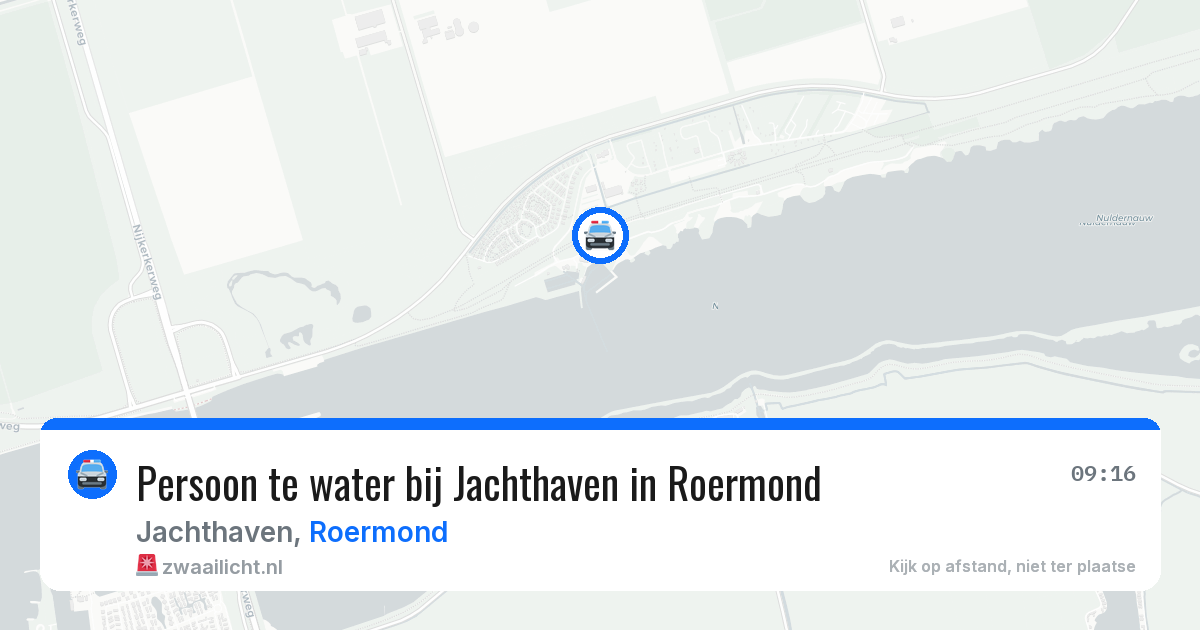 Persoon te water bij Jachthaven in Roermond — 18 jun 2026