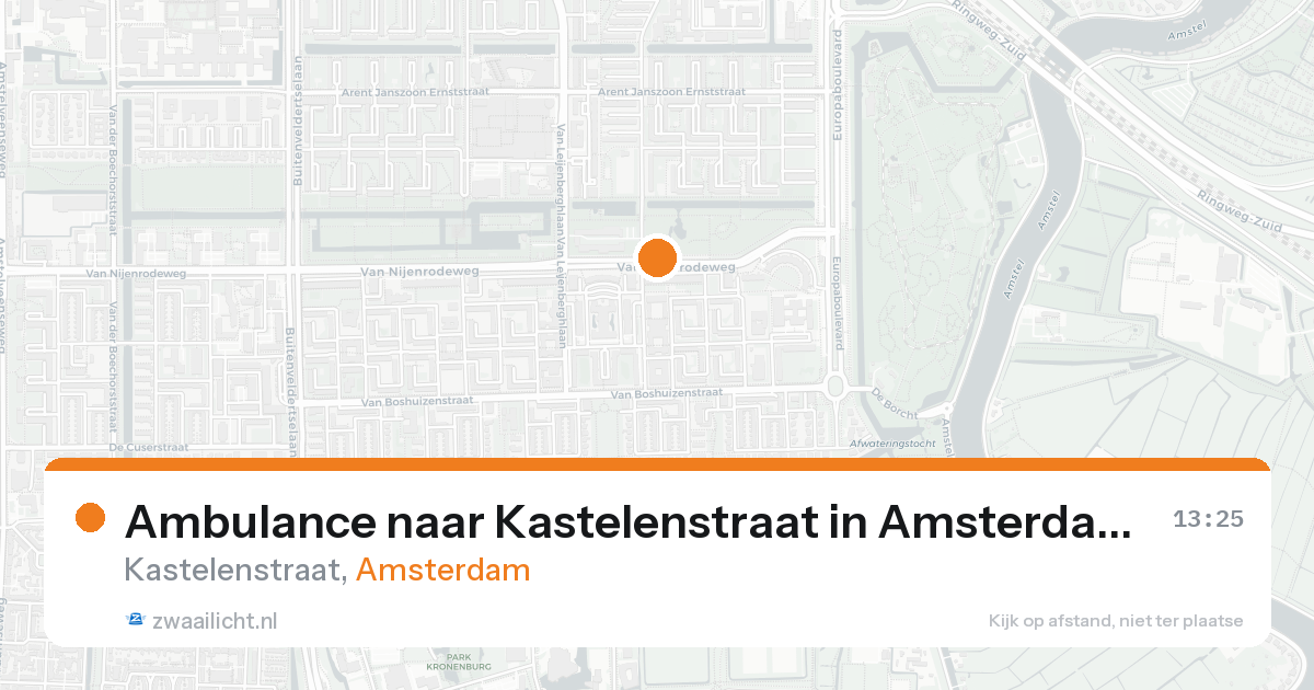 Ambulance naar Kastelenstraat in Amsterdam — 27 mei 2026