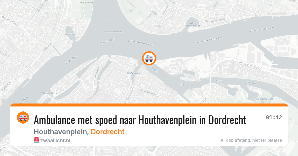 Ambulance met spoed naar Houthavenplein in Dordrecht — 17 jun 2026
