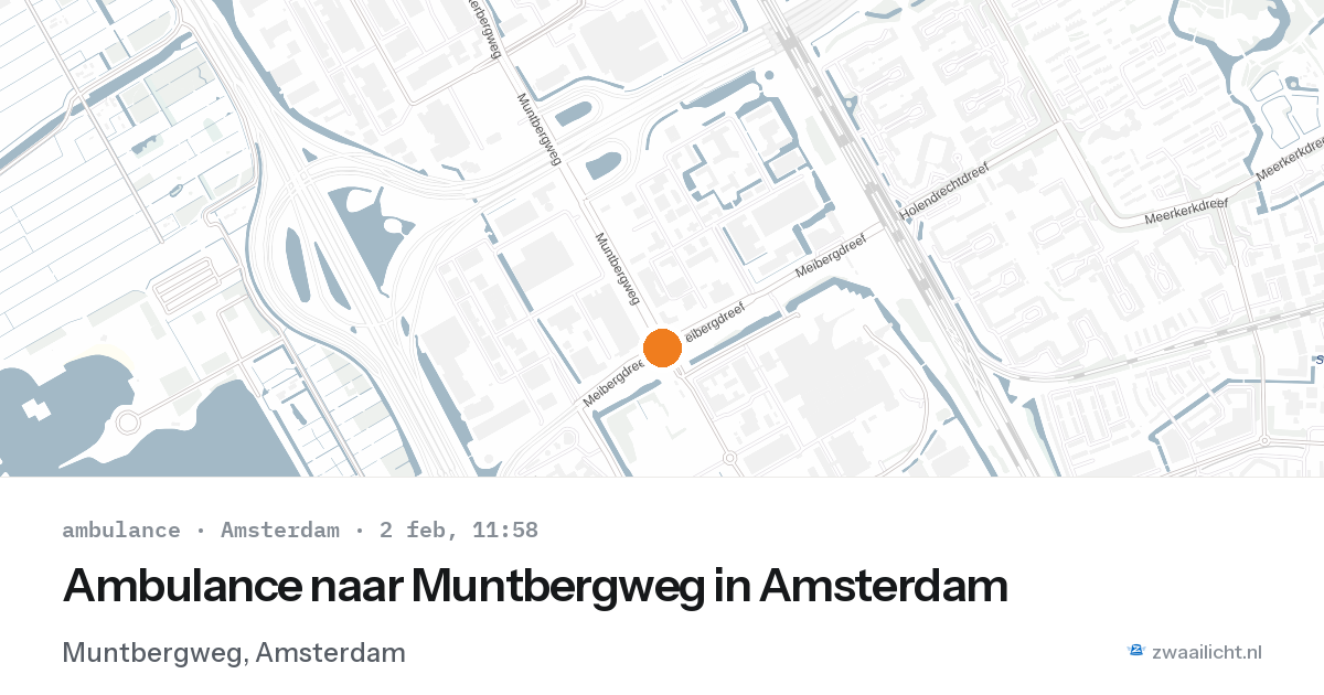 Ambulance naar Muntbergweg in Amsterdam — 2 feb 2026