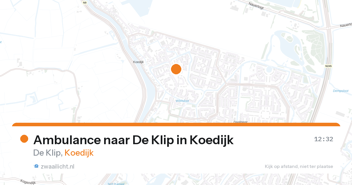 Ambulance naar De Klip in Koedijk — 13 jun 2026