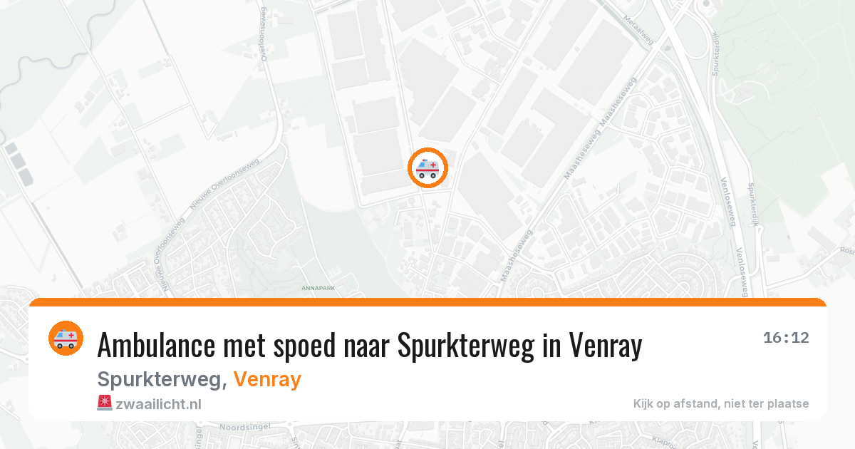 Ambulance met spoed naar Spurkterweg in Venray — 29 jul 2026