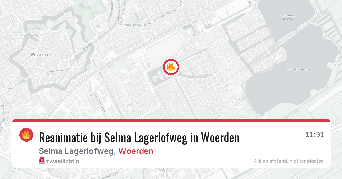 Reanimatie bij Selma Lagerlofweg in Woerden — 30 jan 2026
