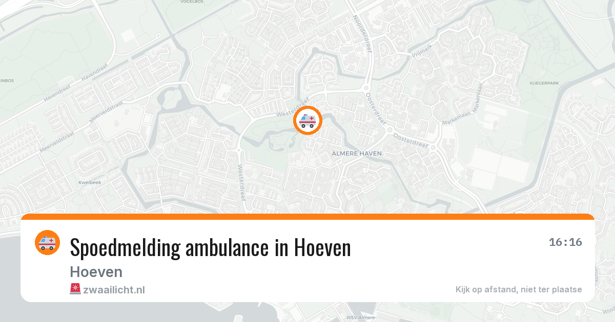 Spoedmelding ambulance in Hoeven — 1 jul 2026