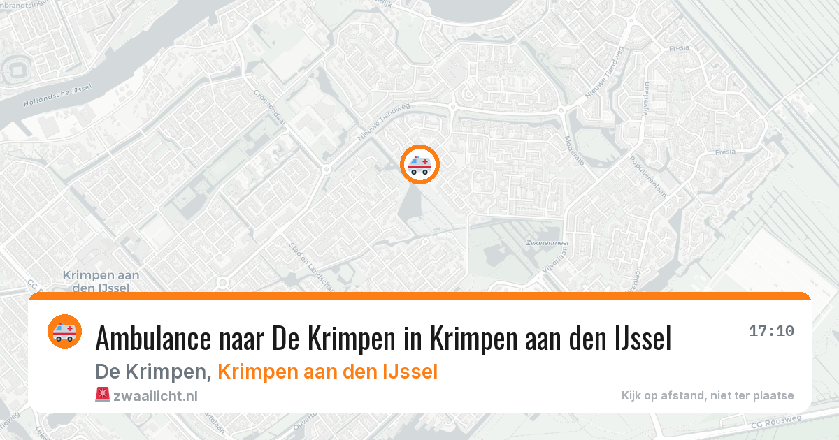 Ambulance naar De Krimpen in Krimpen aan den IJssel — 7 mei 2026