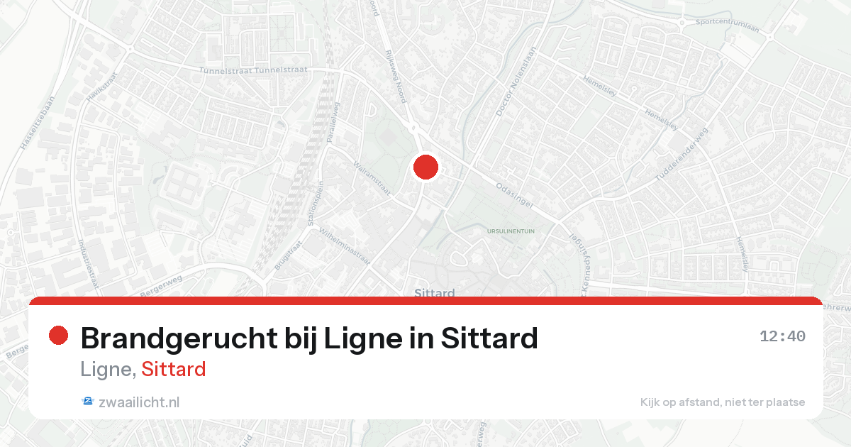 Brandgerucht bij Ligne in Sittard — 7 feb 2026